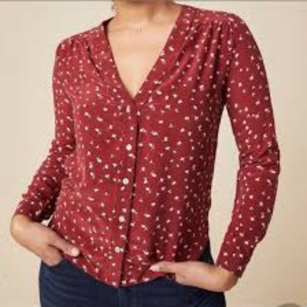 Amour Vert Kaya Silk Top